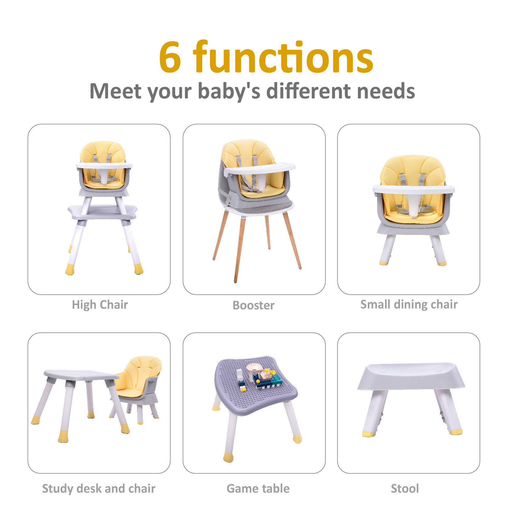 6 in 1 Multifunction High Chair Anhui Windmill Imp. & Exp. Co., Ltd