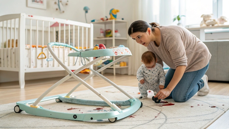 alt with keywords: Baby walker injuries
