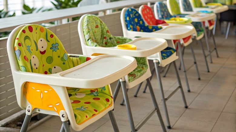 alt with keywords: Plastics in high chairs