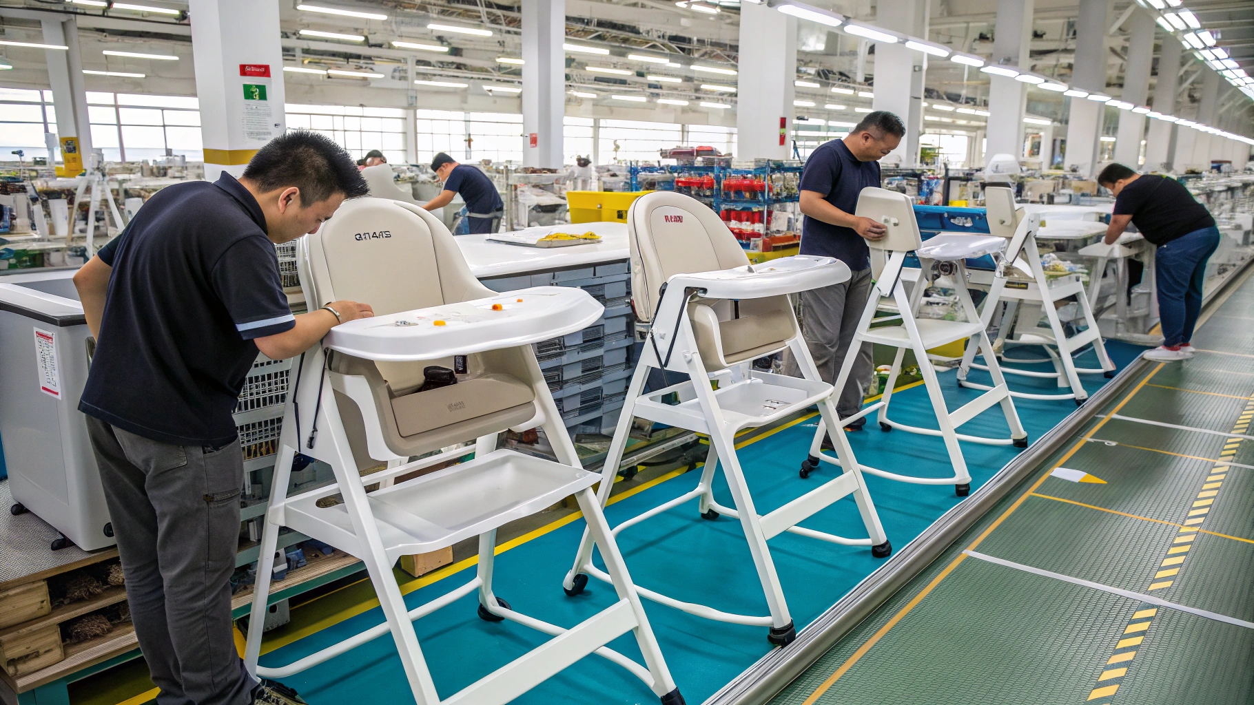 alt with keywords: High chair production line