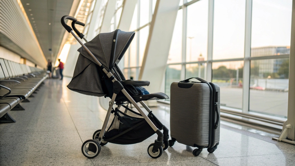 stroller folded size airplane