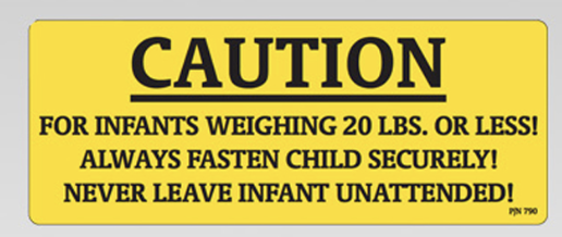 high chair weight limit label