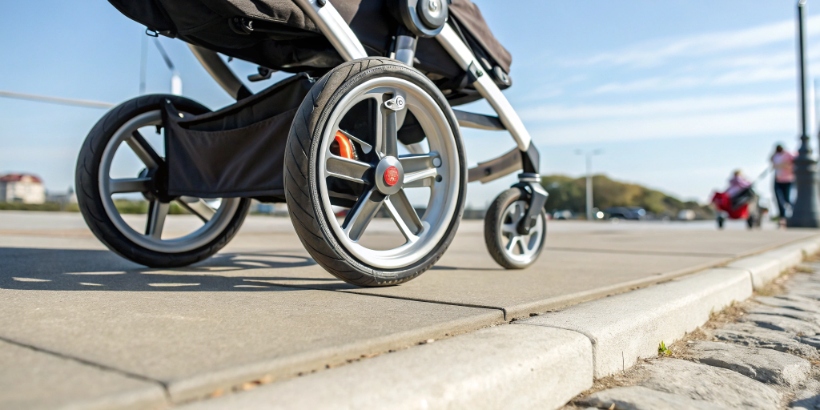 Stroller wheel clearance